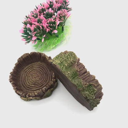 Pet Reptile Feeder Bowl Resin Aquarium Basin Food Water Pot Reptile Turtle Tortoise Scorpion Lizard Crabs Supplies Dropshipping