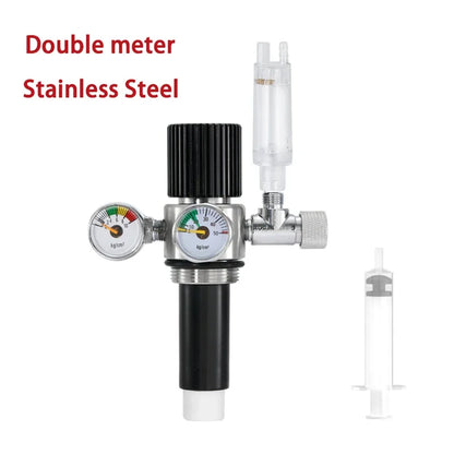 CO2 Generator Filter Value Double Meter Fish Tank CO2 Control Carbon Fiber Filter Element Accessories Filter Aquarium DIY