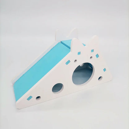 Bird Slide Toy Hamster Hideout House Parrot Cage Accessories Guinea Pig Wooden Cave Slide with Stairs Toy Small Animals Supplies