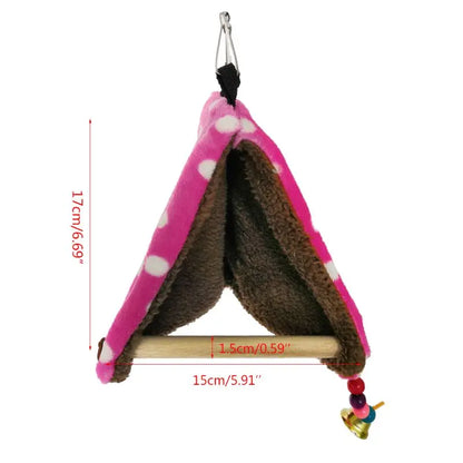 Parrot Nest Pet Bird Snuggle Hammock Hanging Plush Cave Cage Tent Bed for Parrot Cockatoo Conure Lovebird Finch
