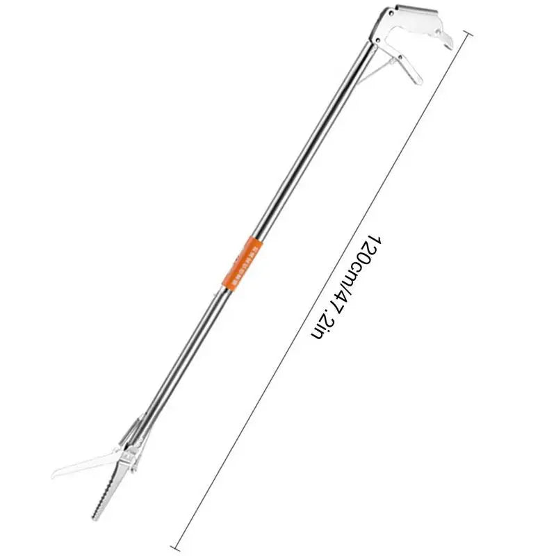 Multipurpose Foldable Snake Catcher Tongs Stainless Steel Wide Jaw Reptile Grabber Stick Tool Thick Catching Snakes