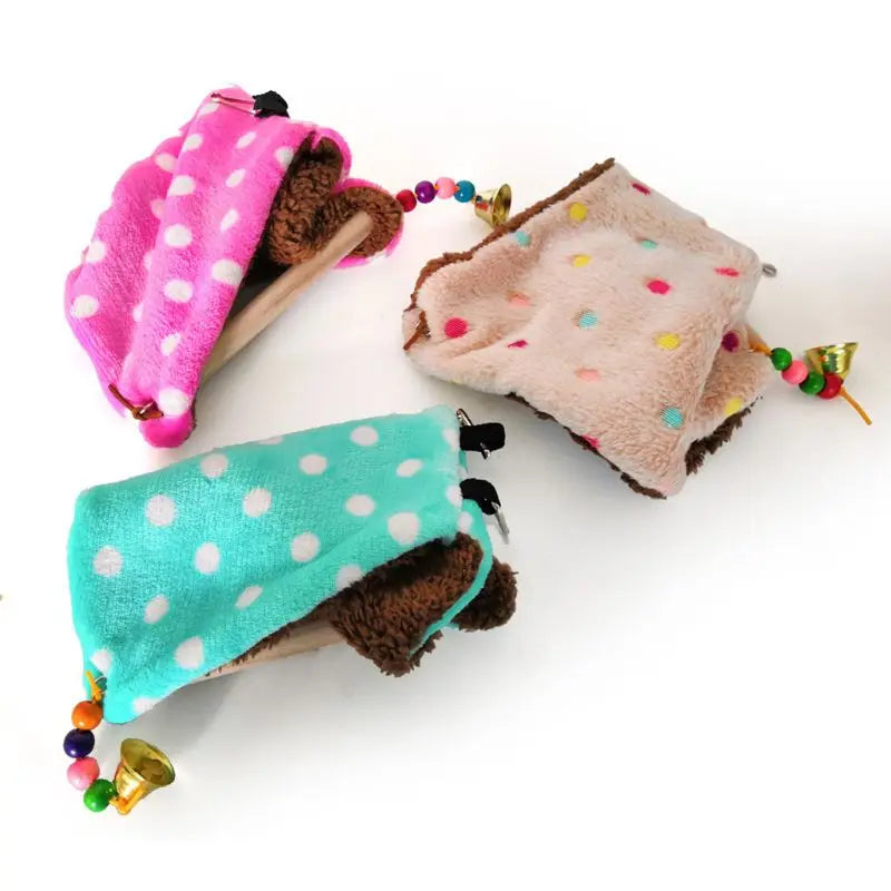 Parrot Nest Pet Bird Snuggle Hammock Hanging Plush Cave Cage Tent Bed for Parrot Cockatoo Conure Lovebird Finch