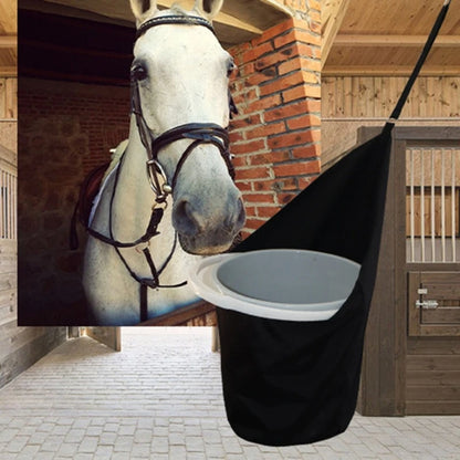 Horse Trailer Organizers Horse Feed Bag Container Hanging Bucket Holder Nylon Black Trailer Bucket Bag Easy to Install