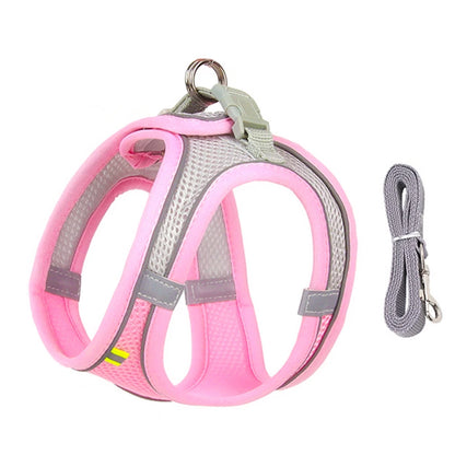 Adjustable Cat Dog Harness Leash Set