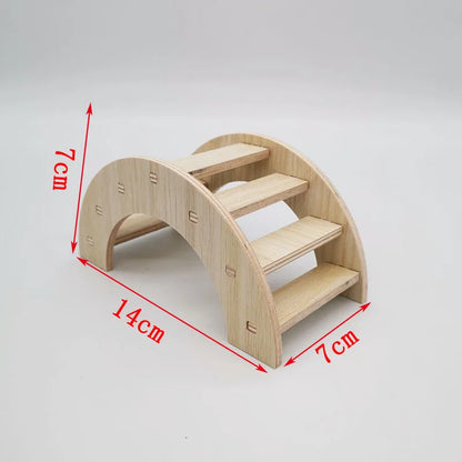 Hamster House DIY Hamster Wooden Gerbil Hideout House Canary Seesaw Pet Sport Wheel Exercise Toy Small Animal Toys