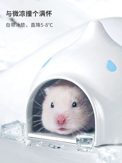Hamster Nest Water Drop Ceramic Sleeping Nest Cooling House Small Igloo Rabbit Summer Supplies