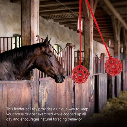 Multipurpose TPR Horse Treat Ball 5.5inch Red/Blue/Green Hanging Feeding Toy Soft Durable Horse Feeding Dispenser Sheep Goat