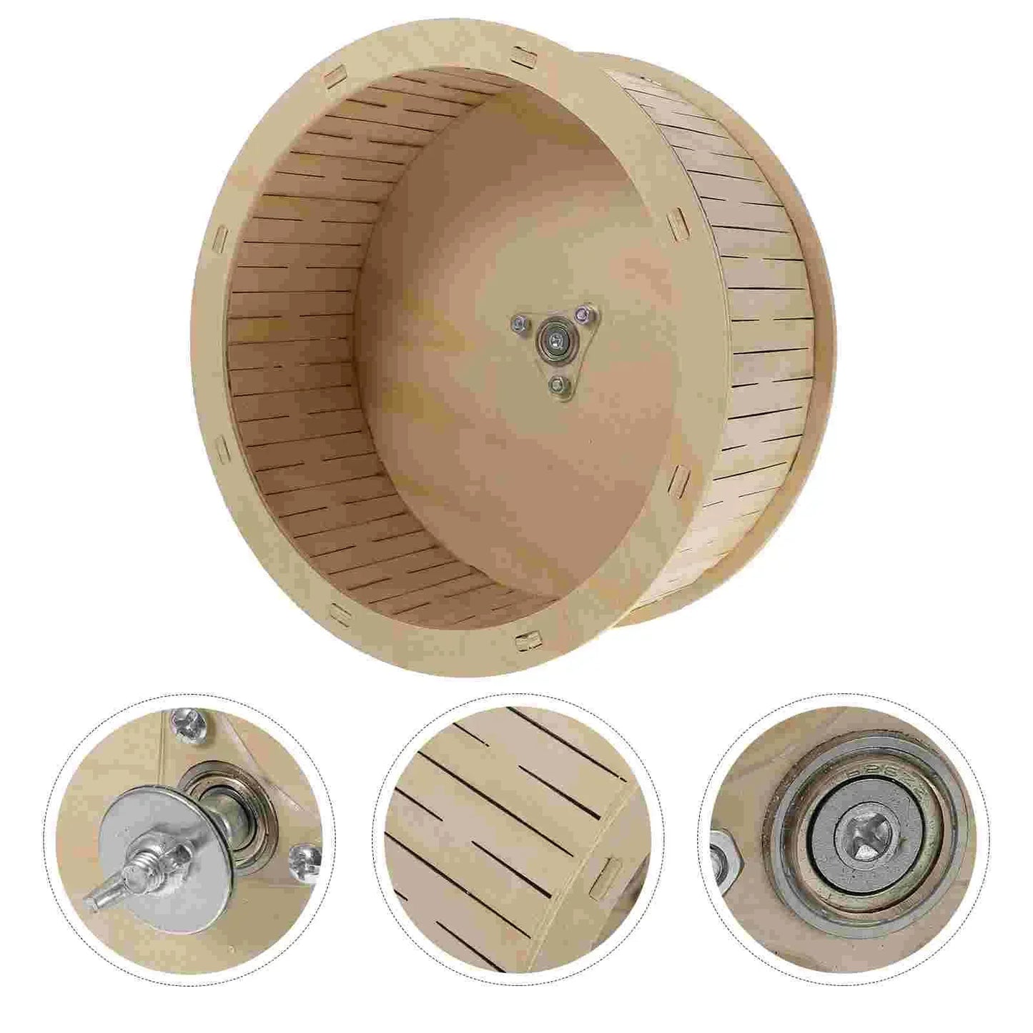 Gerbil Toy Wood Silence Wheel Hamster Running Track Rollers Hamsters Exercise Spinners Pet Mice Race Furniture