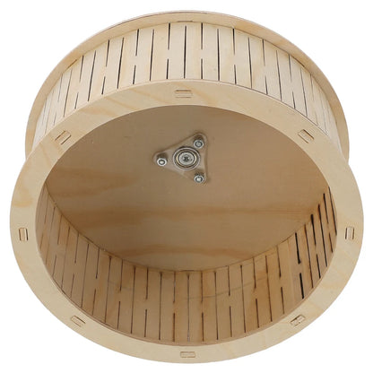 Gerbil Toy Wood Silence Wheel Hamster Running Track Rollers Hamsters Exercise Spinners Pet Mice Race Furniture
