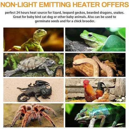 1pcs Ceramic Heat Emitter Night Heat Lamp Bulbs For Bearded Dragon Gecko Lizard Snake Chicken R0k8