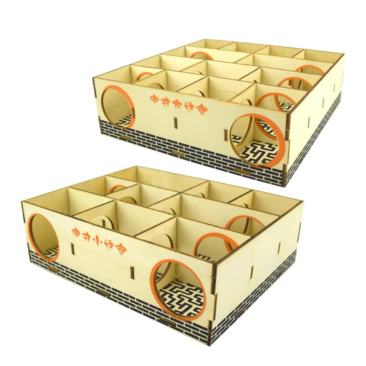 Hamster Maze Gerbils Wood House Activity Sport Mouse Exploring Toys Hideout House Labyrinth Puzzle Toy Small Pet Hideout Tunnel