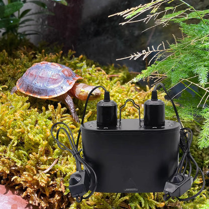 Double Reptile Light Fixture Lighting Accessories Uvb Light Heat Lamp for Reptile Tortoise Turtle Tank Amphibians Bearded Dragon