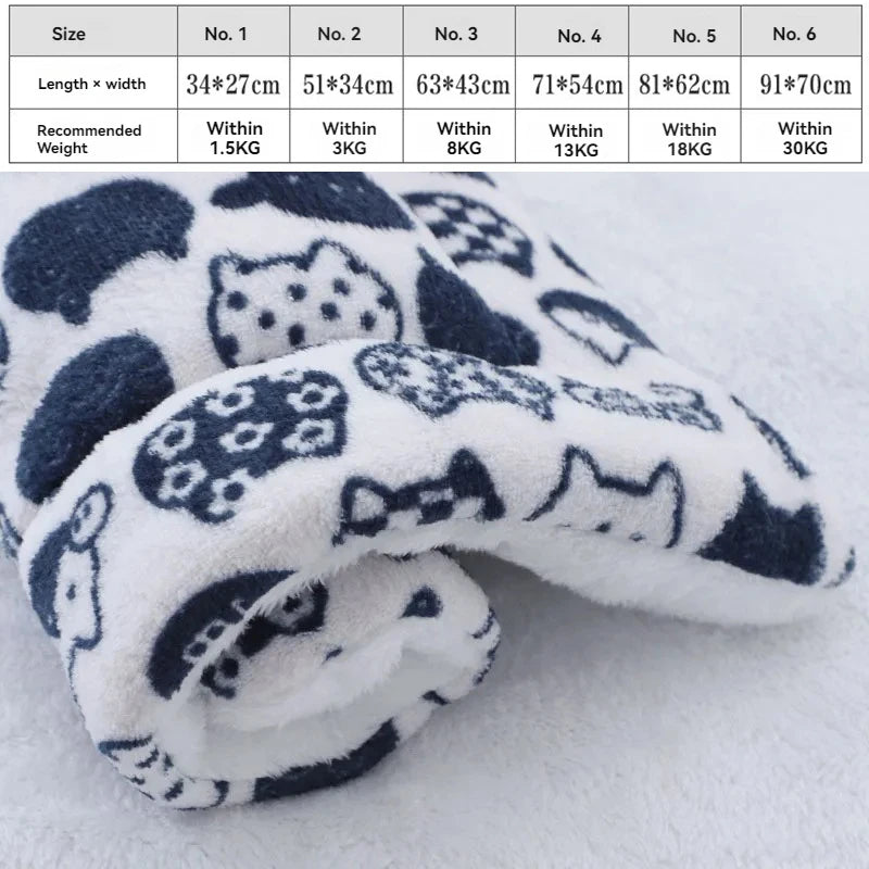 Soft Flannel Pet Bed Blanket