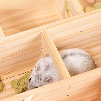 Maze Hamster Toy Hamster Play Toys Gerbil Maze Wooden Funny Toy Hamster Toys Gerbil Maze Small Pet Animals Activity With