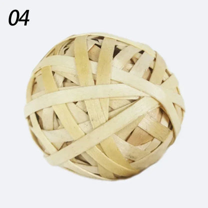 7CM Rabbit Ball Toys Bunny Treats Toys For Teething Small Animal Chew Toys Grass Ball For Dwarf Hamster Rabbits Guinea Pigs Ger
