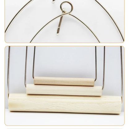 Bird Perch Stand Natural Wooden Birds Perch Parrots Hanging Swing Cage Toys Stand Holder Pendant